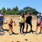 Family disc golf lessons, like this one in Santa Cruz, CA, are fun and often lead to a new regular family activity